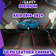 Perodua Axia LAXEY Carpet Floot mat 5D Carpet Pu Leather