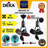 🔥FREE SHIPPING🔥 DEKA MS16DC 16" 3 Blades Wall Fan 7 Speeds Remote Control DC Motor Ceiling Fan / Wal