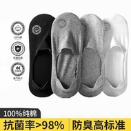 2025 Men's Boat Socks Invisible Short Socks Pure Cotton Socks Summer Anti-slip Ultra-thin Boat Socks