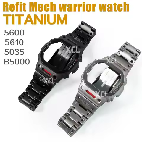 Mecha Style DW5600 GMWB5000 GWB5600 G5600E GWM5610 GW5000 Titanium Case Mod Kit For Casioak Watch Me