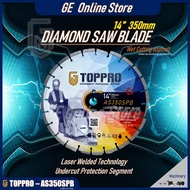 TOPPRO 14''/350mm - AS350SPB Asphalt Diamond Saw Blade - Wet