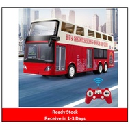 🌟Ready Stock🌟Double E 1/18 2.4G Luxury Sightseeing Tour Bus RC Double Decker Realistic Sound and Lig
