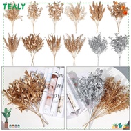 TEALY 1Pcs Artificial Plant Wedding Favor Leaf Wreath Simulation Flower Home Decorations Gift Box Adornment Christmas Ornament Christmas Artificial Flower