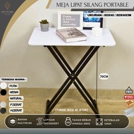 PORTABLE CROSS-FOLDING TABLE 80X40 60X40 STUDY TABLE/ LAPTOP TABLE/ WORK TABLE/ MINIMALIST PATIO TAB