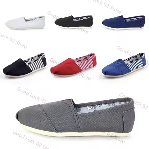 New Arrival Wholesale Canva Shoes Men's Women's Slippers Solid Color Toms Shoes Tromas Fabric Shoe M