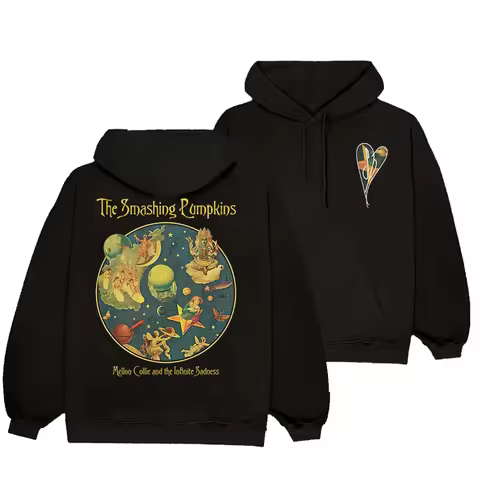 The Smashing Pumpkins Retro Rock Hoodie Men and Women Fashion Long Sleeve Hoodie Fleece Warm Hoodie 