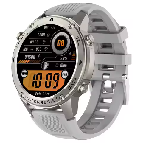 AMOLED Smart Watch DM56 Bluetooth Calling 500mAh Battery GPS Dual Band Satellite Outdoor Sports Fitn