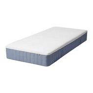 VITMÅSEN 單人獨立筒彈簧床墊, 含乳膠 高硬/淺藍色, 90x200 公分