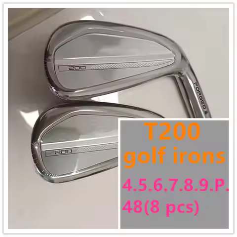 Men's 200 Golf Clubs silvery T200 Golf Irons 8pcs 4-9P48 R/S/SR Flex Steel/Graphite Shaft Assemble W