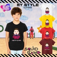 SQ Game Kids t shirt 100% cotton/baju budak squid game 001