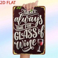 CIFbuy Retro Wine Metal Sign Always Time For Wine Plaque Home Decor