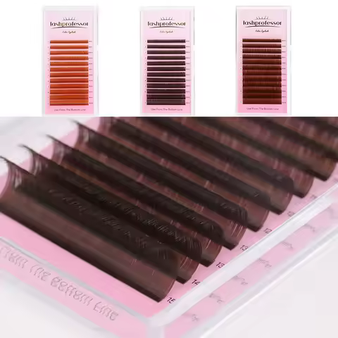 New Style Brown Individual Eyelash Extension 0.05/0.07 Curl C/D/CC/DD Color Soft Natural False Indiv
