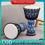 [LOCAL SHOP] 8 Inch Portable Drum Djembe Hand Drum with Colorful Art Patterns Percussion Mus