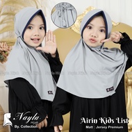 KERUDUNG ANAK TALI KEPANG AIRIN KIDS LIST HIJAB INSTAN ANAK BAHAN JERSEY AIRIS / Kerudung Anak Perem
