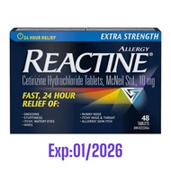 Reactine Extra Strength Antihistamine Tablets - 10mg Cetirizine Hydrochloride-24 Hour Allergy Relief