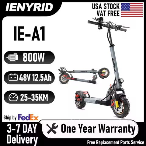 IENYRID A1 Foldable Electric Scooter 800W/48V/12.5 AH E-Scooter Max Speed 45KM Per Hour Max Range 20