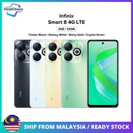 Infinix Smart 8 4G LTE (3GB+64GB) / Smart 8 Pro 4G LTE (4GB+128GB) Original Infinix Malaysia Warrant