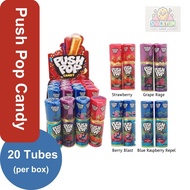 Push Pop Candy (20 tubes x 14g)🍭✨[Halal]