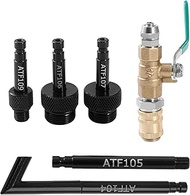 5PCS ATF Filler Adapters with Ball Valve and quick-connector, Automatic Transmission Fluid Oil Refil