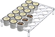 Amazing Abby 24-Slot Flat Acrylic Coffee Pod Holder, Large-Capacity Plastic Coffee Capsule Storage,