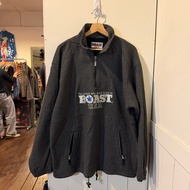 Vintage American boast USA Gray Fleece Half Pull Sports Warm Jacket