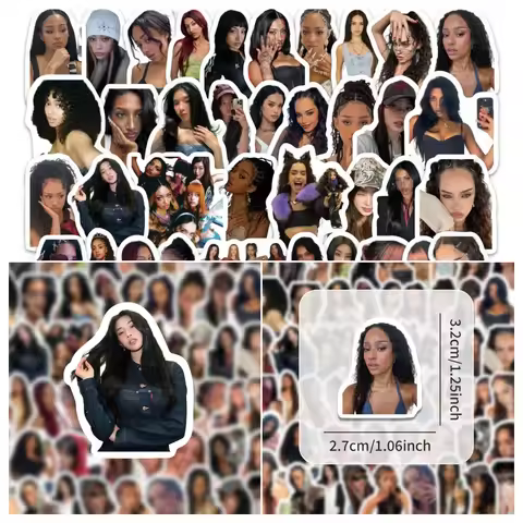 100Pcs Katseye Stickers Girl Group Cartoon Graffiti Stickers Packaging Decoration Refrigerator Lugga