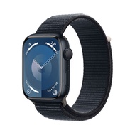 Apple Watch Series 9 智能手表45毫米午夜色铝金属表壳 午夜色回环式运动表带【GPS款】iWatch s9