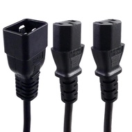 Heavy Duty Splitter Power Cord IEC 60320 C20 Male to 2X C13 Female Y Splitter Cable 32cm Server PDU
