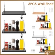 3Pcs Floating Shelf Wall Mounted Wood Cubicle Shelf 11.8 x 6 Inch for Book Photo Frame Ornament SHOP