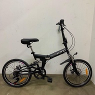 Hito摺疊單車 外賣單車 有避震 送埋外賣攬同手機架