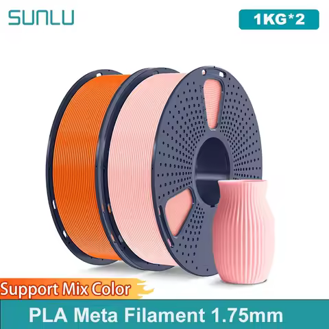SUNLU 2KG PLA Meta Filament 1.75mm 1000g 3D Printer Neatly Wound 3D Filament for 3D Printer& 3D Pen