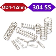 SUS304 Compression Springs d0.7mm * OD4-12mm Anti-Rust Industrial Spring 【BY-XMB】