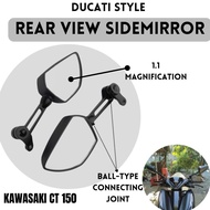 Motorcycle Side Mirror for KAWASAKI CT 150 (2)| Ducati Style Rear Side Mirror