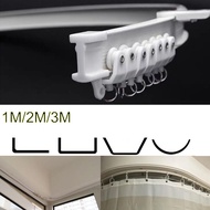 1M 2M 3M Mounted Wall Curtain Track Rail Straight Flexible Ceiling Windows Balcony Plastic Bendable Home Accessories