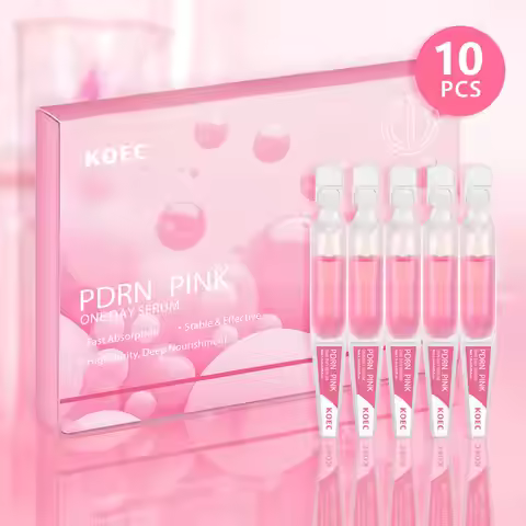 10PCs KOEC PDRN Pink One Day Serum Hydrating Nourishing Smoothing Brightening Even Skin Tone Collage