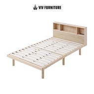 Cuenca Wooden Bed Frame With Headboard – Pine Wood - Japan Sizes – Single (JP), Semi Double (JP), Do
