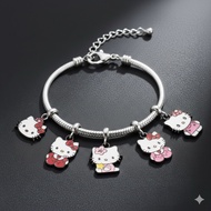 Hello Kitty Cartoon Dangle Charms - Fits Pandora Bracelet - Muat Gelang Pandora