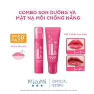 Bộ Đôi Son Dưỡng Môi và Mặt Nạ Môi Chống Nắng MizuMi Skincare UV Lip Glassy Balm 3.5g & Glassy Mask 