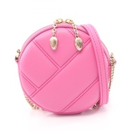【二手】寶BVLGARI(Bulgari) Serpenti Cabochon 迷你手拿包 粉紅皮革 女士