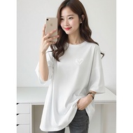 2S031 [AIYOU] M-5XL Tshirt Plus Size T shirt Blouse T shirt Clothes T shirt Crop Top Polyester Silk 