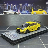 404 ERROR车模1:64三菱EVO X十代Evolution 宽体 金属蓝/黄 varis