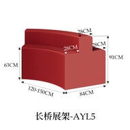 Eighteen Paper Long Bridge Display Rack Red Storage Rack Exhibition Display Stand Display Office Dis