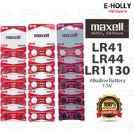 EHOLLY MAXELL LR1130/LR44 /LR41 Alkaline AG13 AG3 AG10 L1154F Bateri Jam Toy Batteries Calculator FX