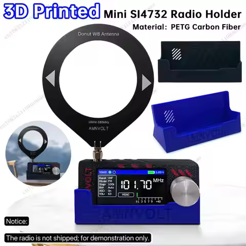 3D Printed Radio Holder Bracket For MINI SI4732 V1/V2/V3 Pocket Radio Mount for MINI SI4732 All-Band