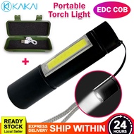 EDC COB LED Mini Portable Torchlight High Powerful 3 Modes White Lighting Office Household Outdoor E