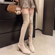 Women's Boots Women's Fleece-Fleece-Fleece High Boots Over-the-Knee Boots Warm