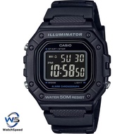 Casio W-218H-1B W218H W218 W-218 Classic Digital Display Quartz Black Men's Watch