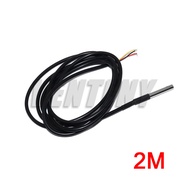 Stainless Steel Waterproof DS18b20 12/3/5M Thread Temperature Probe Temperature Sensor 18B20 Cable F