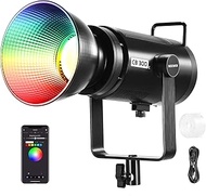NEEWER 300W RGB LED Video Light with Reflector, APP/2.4G Control, 17 Scenes, 29600Lux/1m 2500-7500K 