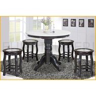 MidYear Sale🎉 Chinatown 3ft Round Marble Table Set. Best for Cafe Kopitiam & Apartment Free Installa